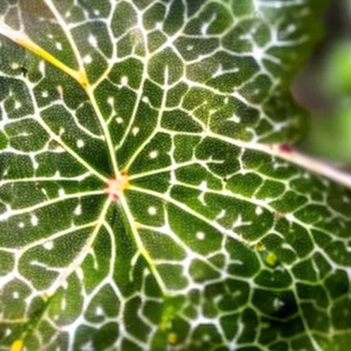 

This image shows a close-up of a plant leaf with several spots of discoloration. The spots are indicative of a viral disease, and serve as a warning to gardeners to be vigilant in recognizing and preventing viral diseases in their gardens