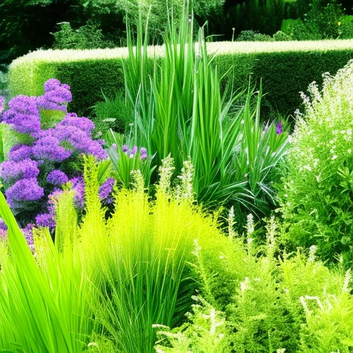 

This image shows a variety of different plants, including both tall grasses and shrubs, growing in a garden. It is a perfect illustration for an article about choosing the right type of plants for your garden, as it showcases the different options